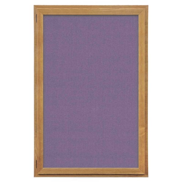 United Visual Products Indoor Enclosed Combo Board, 72"x36", Satin Frame/Black & Amethyst UVCB7236-BLACK-AMETHY - main